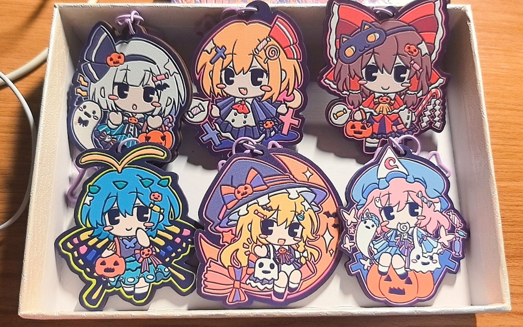 東方キャラ ハロウィン ウッドキーホルダー