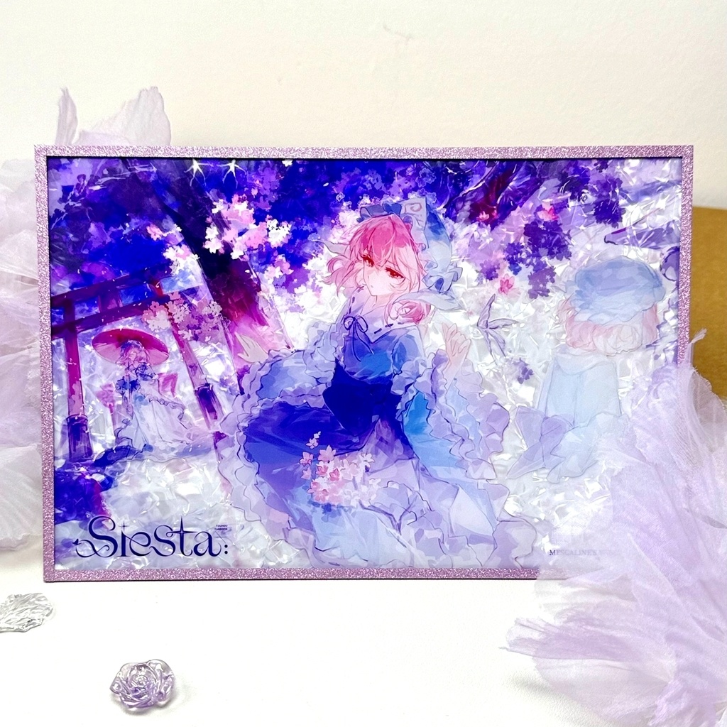 「東方Project」🩵アクリル複層色紙 霊夢/魔理沙/幽々子/レミリア/フラン