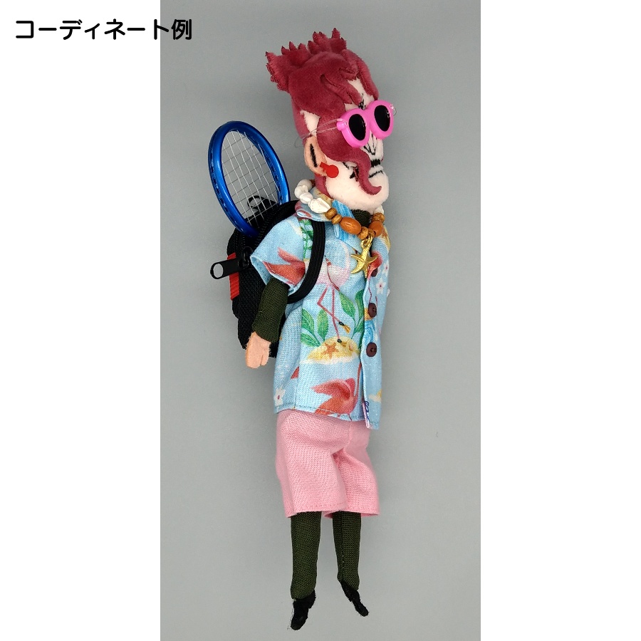 フラミンゴとヒトデ柄Set(スカイブルー)