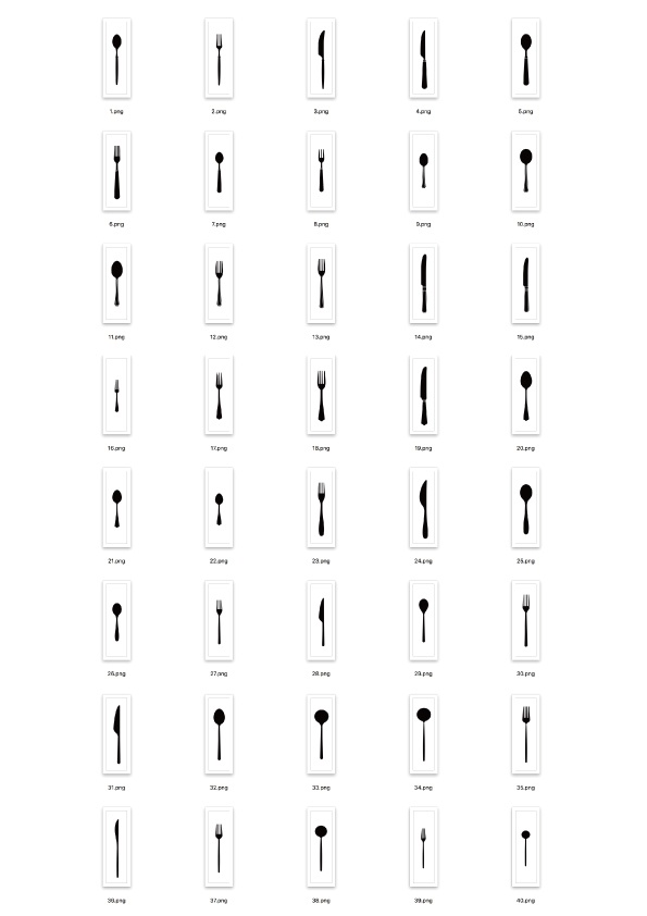 素材【カトラリーセット】