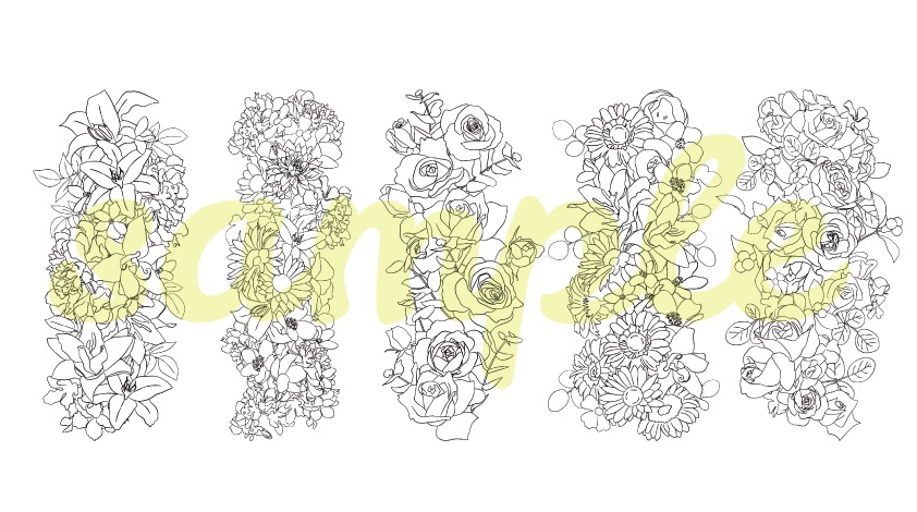 素材集「花のライン」