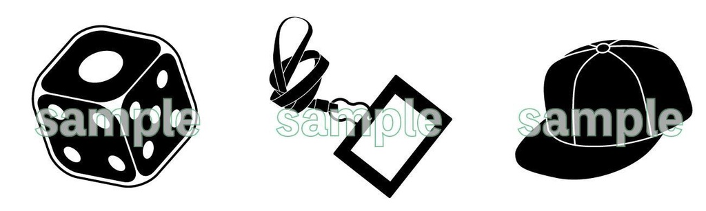 素材「シルエットいろいろ30個セット」