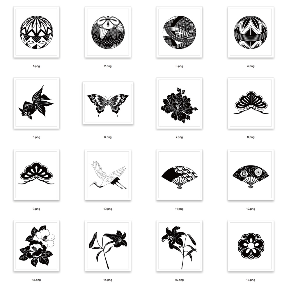 素材「和のシルエット」