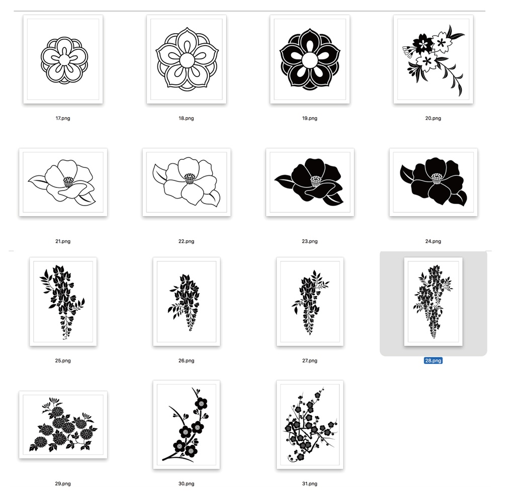 素材「和のシルエット」