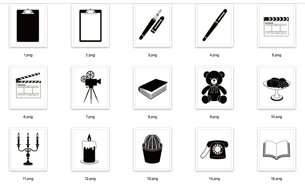 いろいろシルエット素材