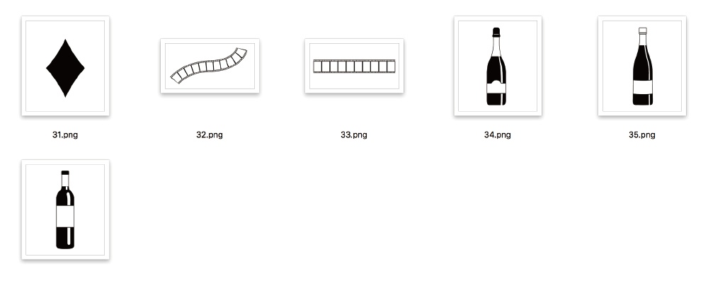 いろいろシルエット素材