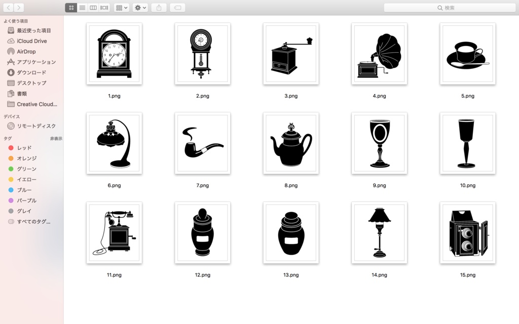 古い洋館にありそうな雑貨の素材集