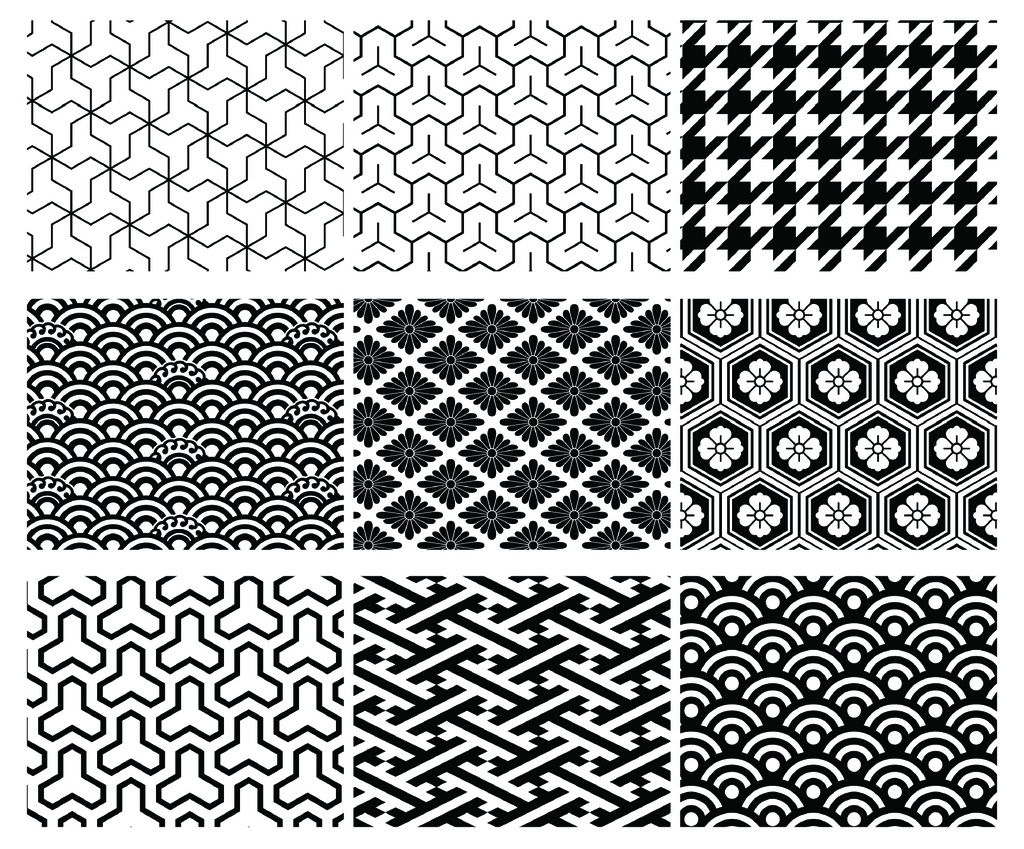 素材 背景透過の和柄シート