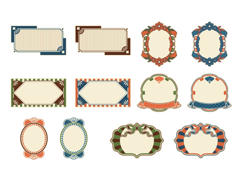 大正ロマンフレーム素材集