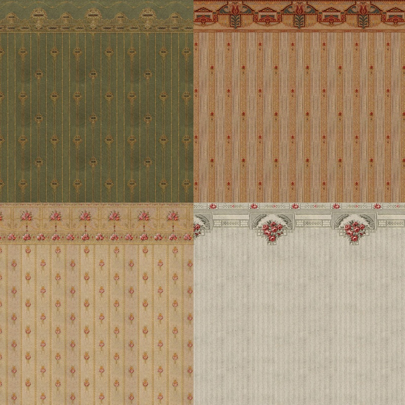 アンティーク壁紙素材集