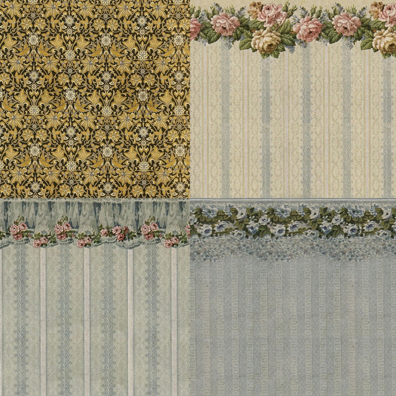 アンティーク壁紙素材集