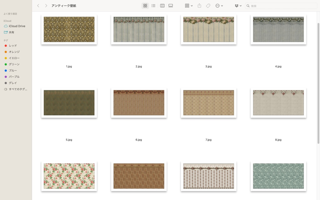 アンティーク壁紙素材集