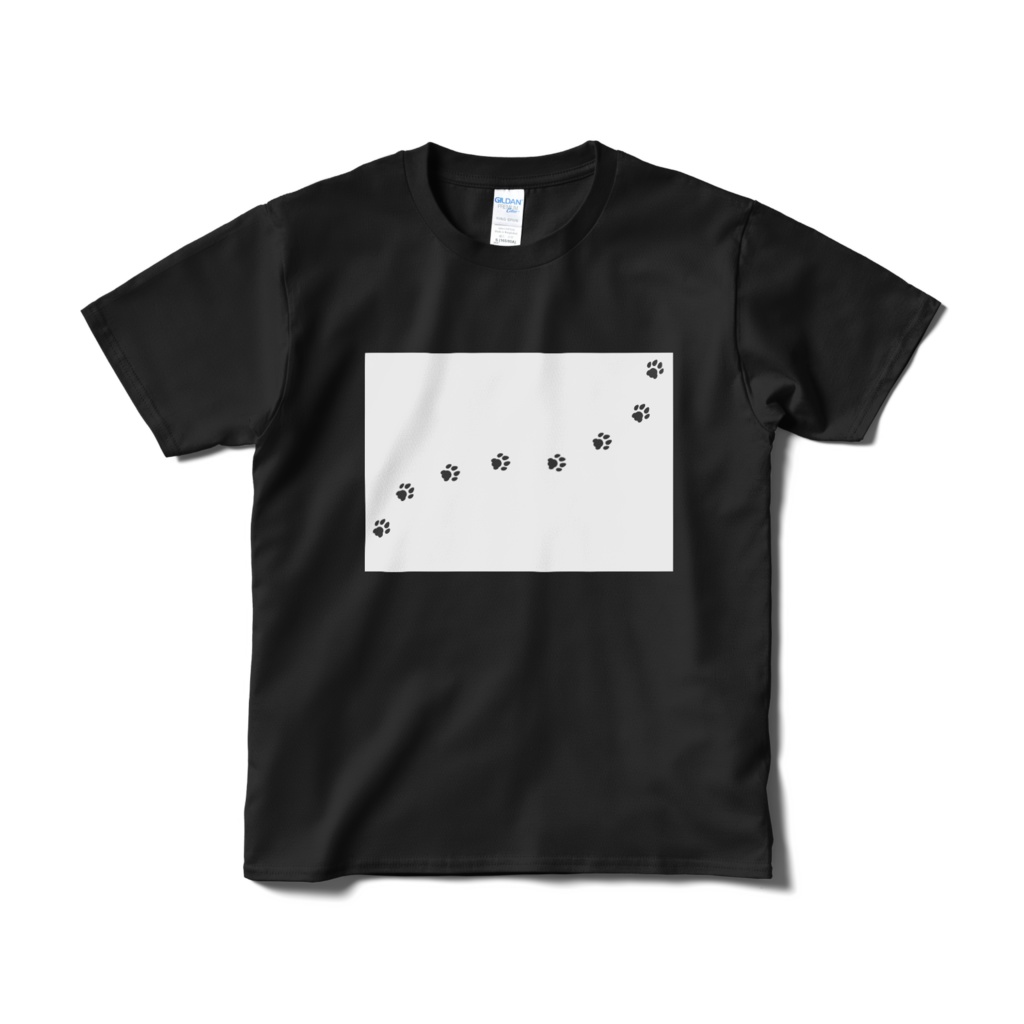 足あとTシャツ(黒)
