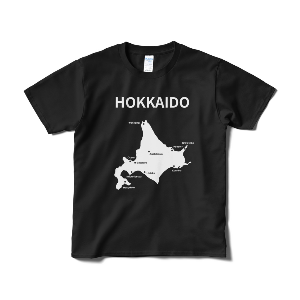 北海道Tシャツ(黒)