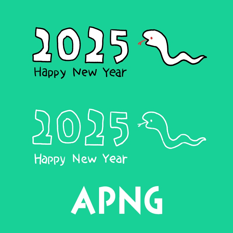 2025新年卓向けAPNG素材(動く)