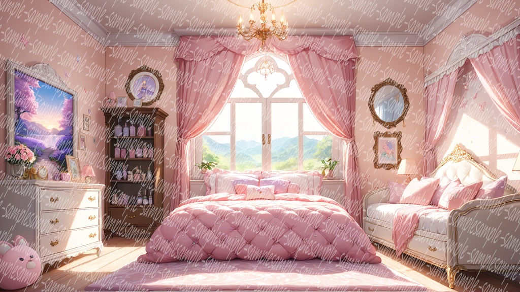 【商用可能】高品質フルHD背景画像 - [かわいい部屋のテーマ2]