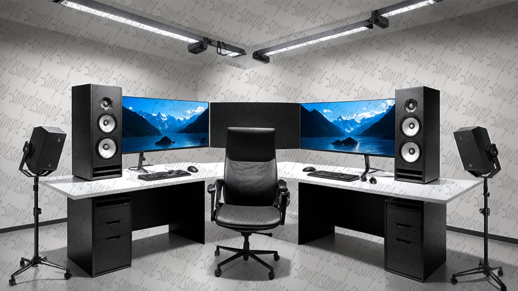 【商用可能】高品質フルHD背景画像 - [配信スタジオ風背景001]　単品販売