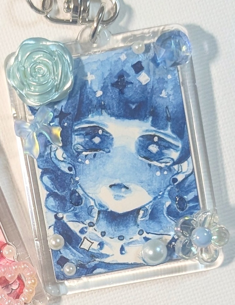 水彩原画キーホルダー