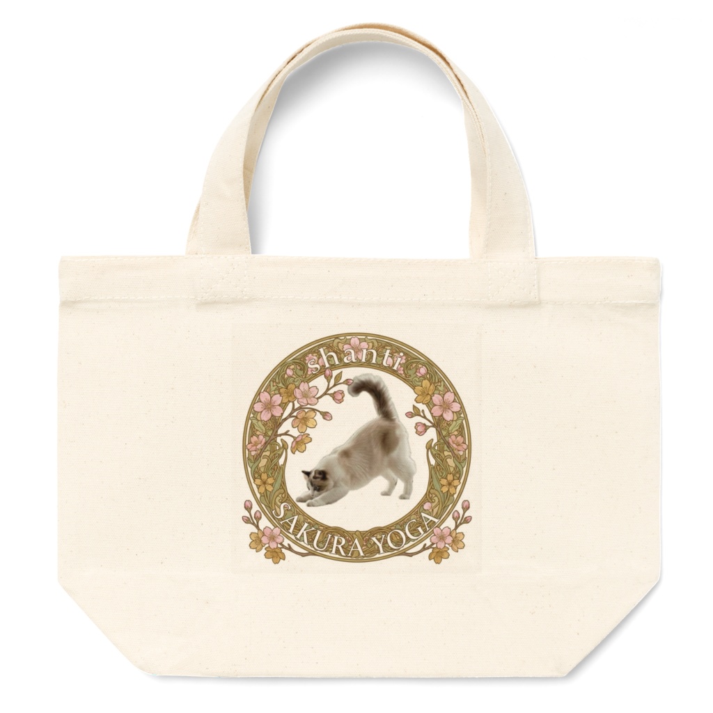 ヨガ猫のトートバッグ