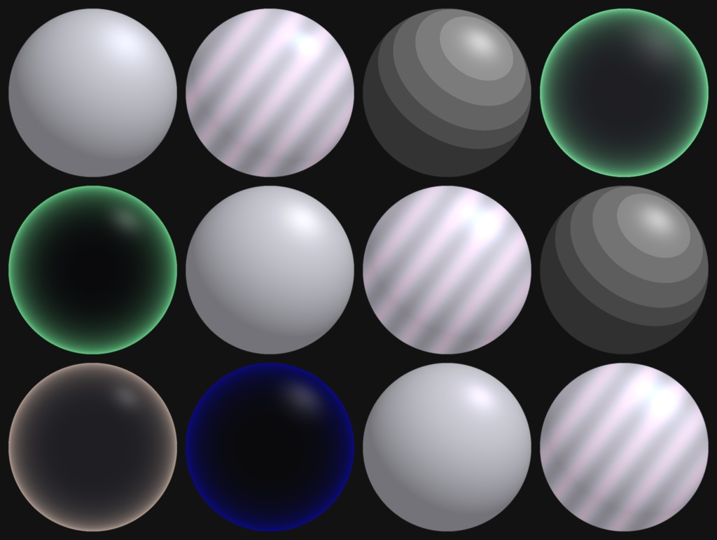 VRC Toon Ramp & Matcap Pack01（トゥーン影/質感素材）