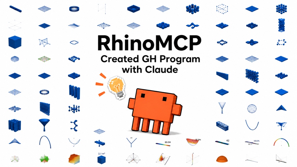 RhinoMCP × Claude Code 実践ガイド | AIでRhino/Grasshopperを動かす 入門〜環境解析