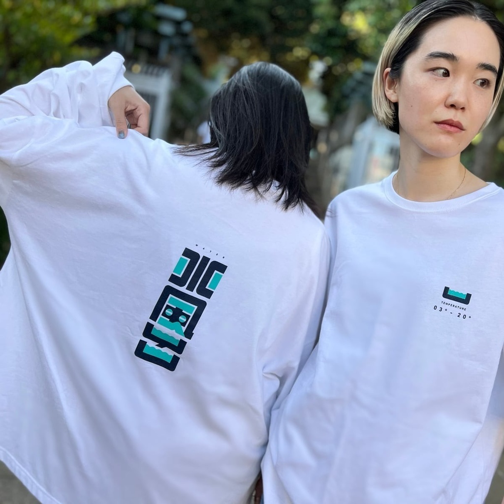 水風呂 ロングTシャツ ビックシルエット【銭湯・サウナ】