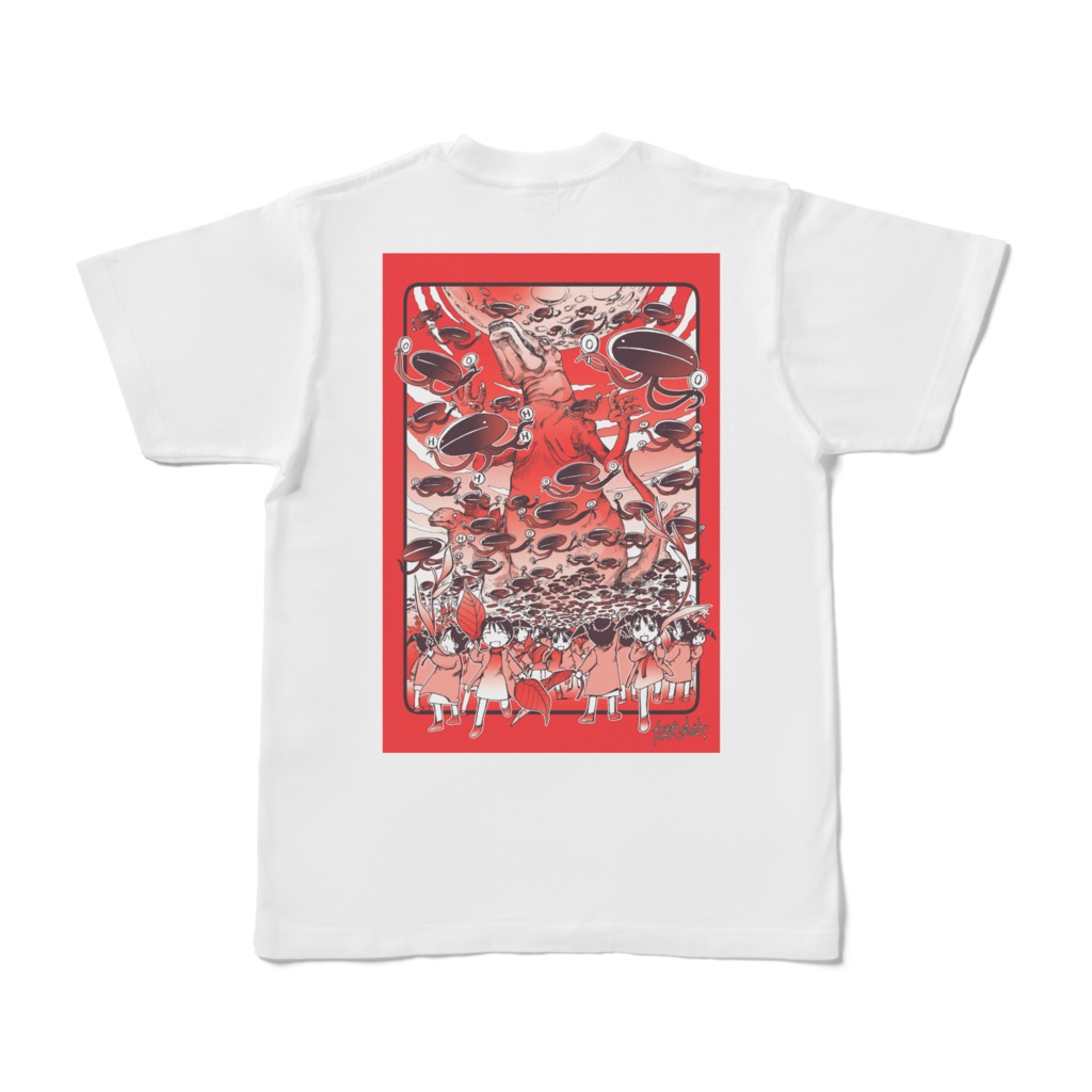 「かぁぼん&光合成生物」Tシャツ(白)