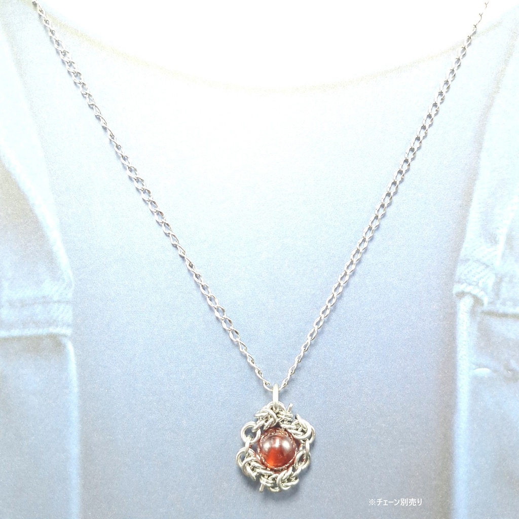 オレンジガーネット ペンダントトップ