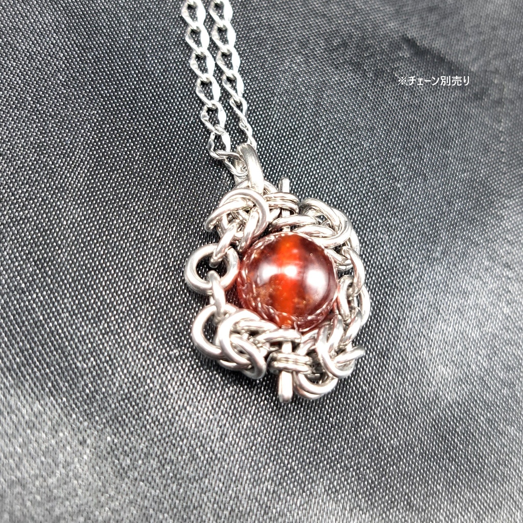 オレンジガーネット ペンダントトップ