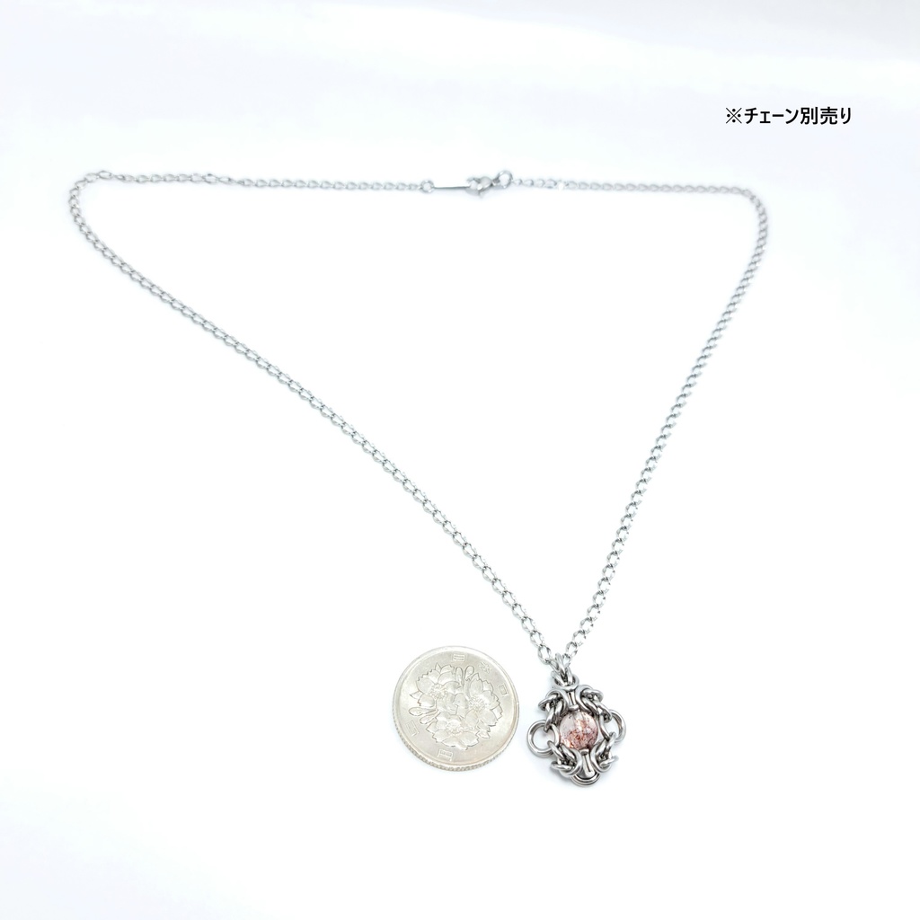 内包物が炎のように煌めく石 レピドクロサイトインクォーツ ペンダントトップ