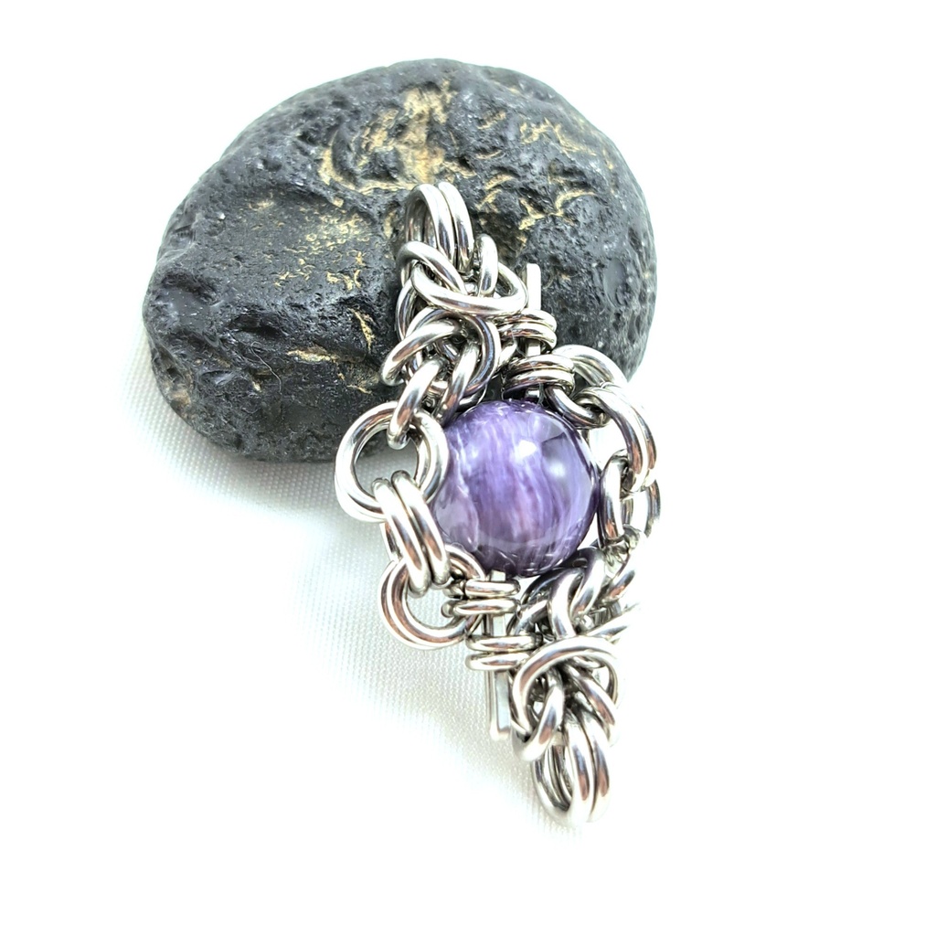 特有なうねり模様が美しい! チャロアイト ペンダントトップ