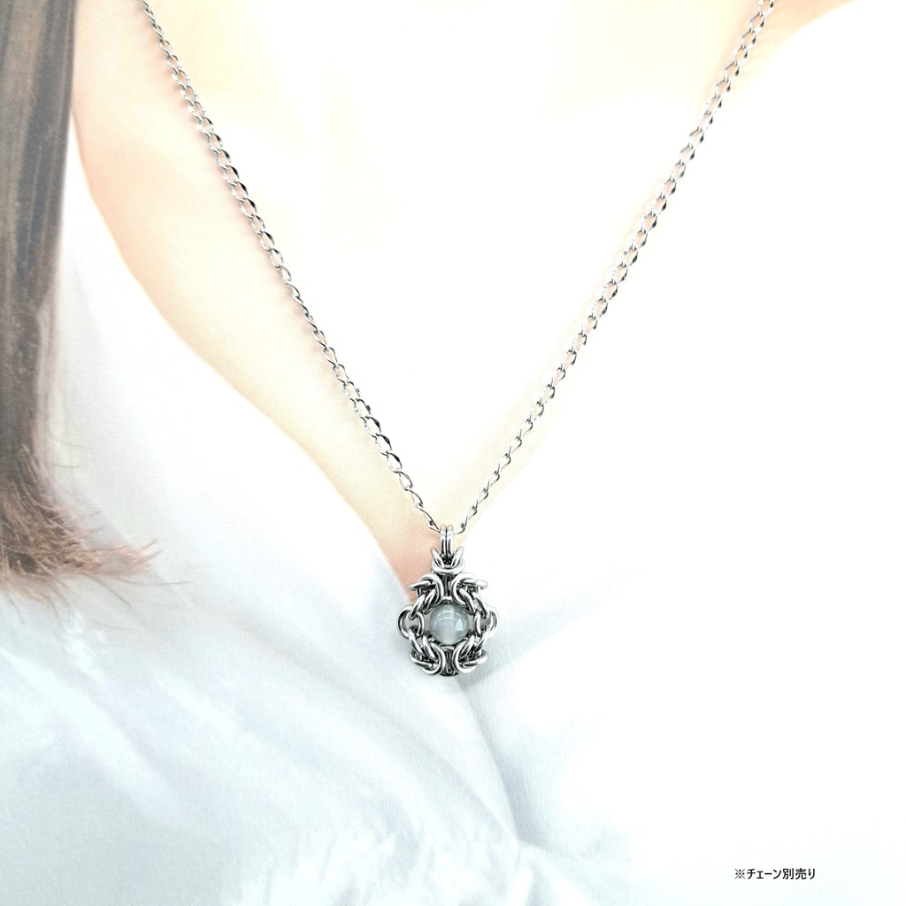 グレー ムーンストーン ペンダントトップ