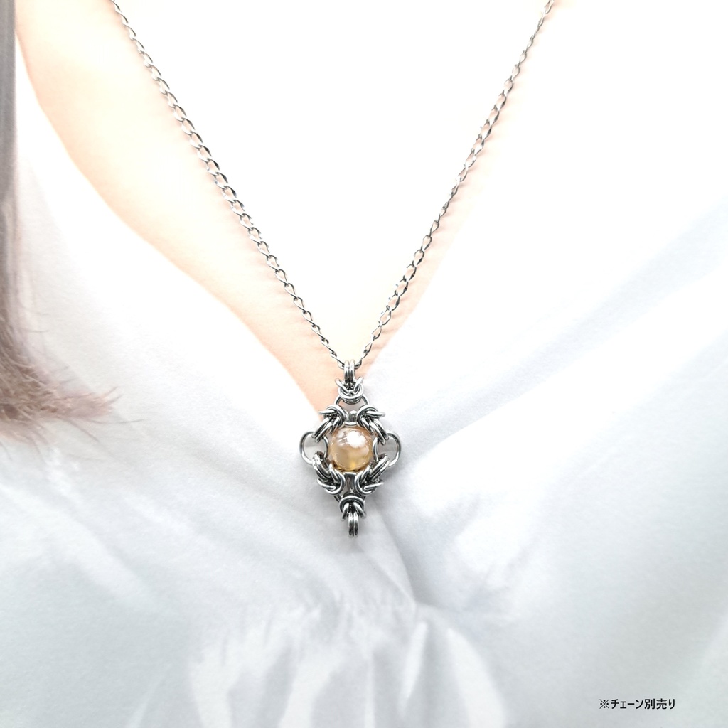 桜舞い降る 天然石! チェリーブロッサム アゲート ( 桜瑪瑙 ) ペンダントトップ