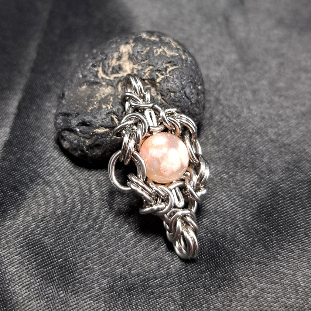 桜舞い降る 天然石! チェリーブロッサム アゲート ( 桜瑪瑙 ) ペンダントトップ