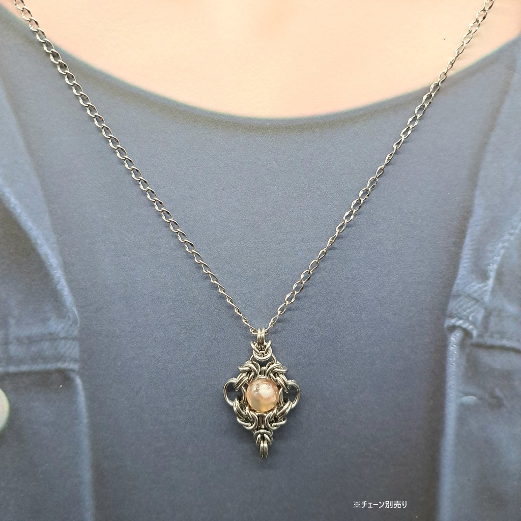 桜舞い降る 天然石! チェリーブロッサム アゲート ( 桜瑪瑙 ) ペンダントトップ