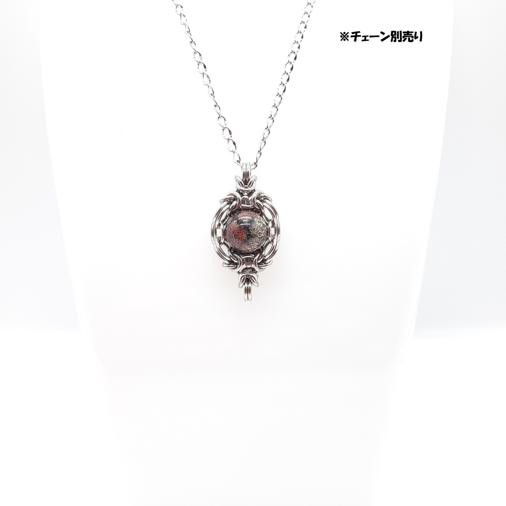 フラワー オブシディアン ペンダントトップ