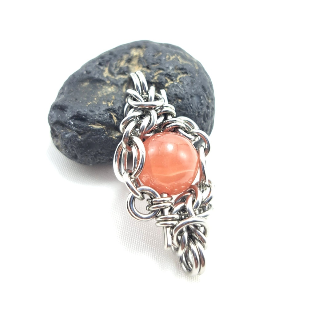 艶やかな緋色!　インカローズ （ロードクロサイト）ペンダントトップ