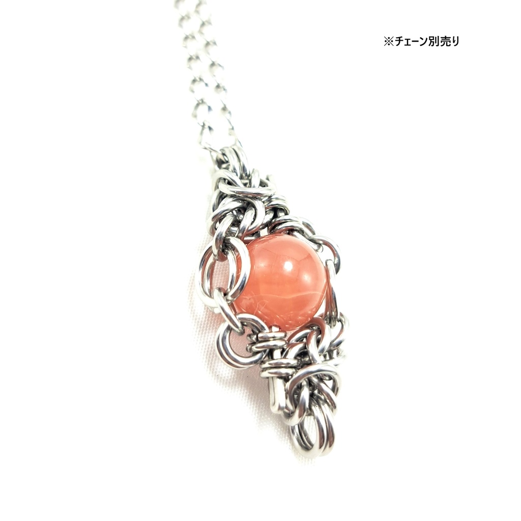 艶やかな緋色! インカローズ (ロードクロサイト)ペンダントトップ