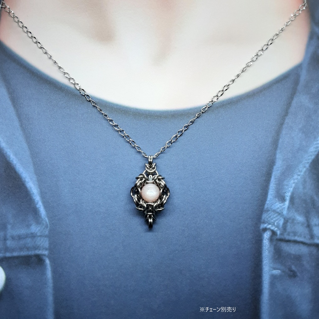 オレンジ ムーンストーン ペンダントトップ