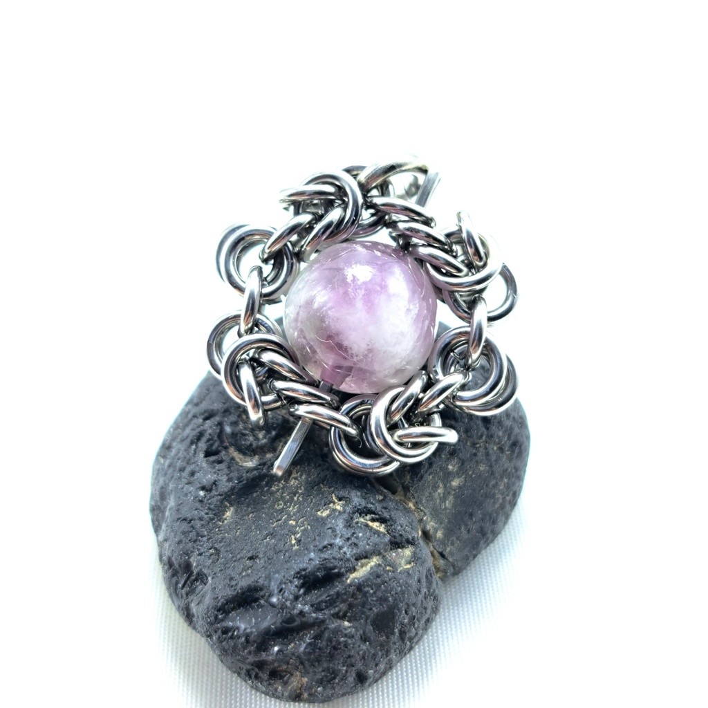 内包物が個性的! フェザー イン フローライト ペンダントトップ