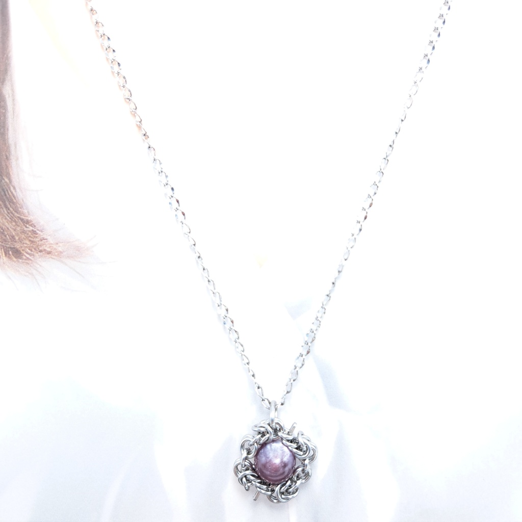 ラベンダーパープルにきららの煌めき! レピドライト ペンダントトップ