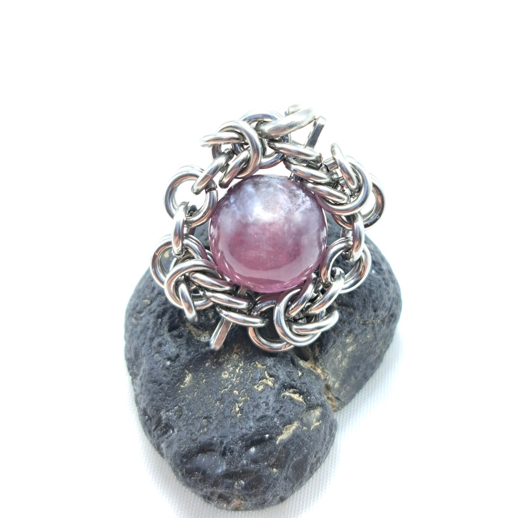 ラベンダーパープルにきららの煌めき! レピドライト　ペンダントトップ