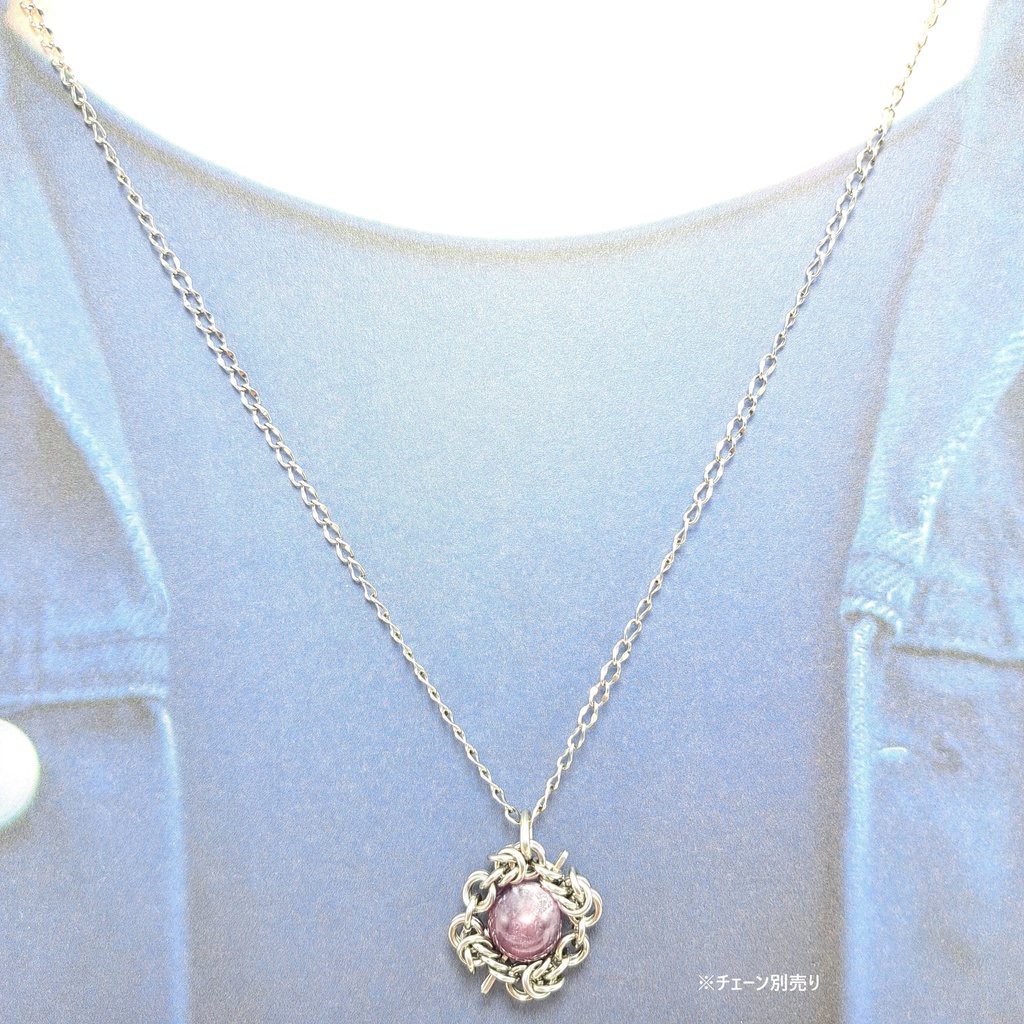 ラベンダーパープルにきららの煌めき! レピドライト ペンダントトップ