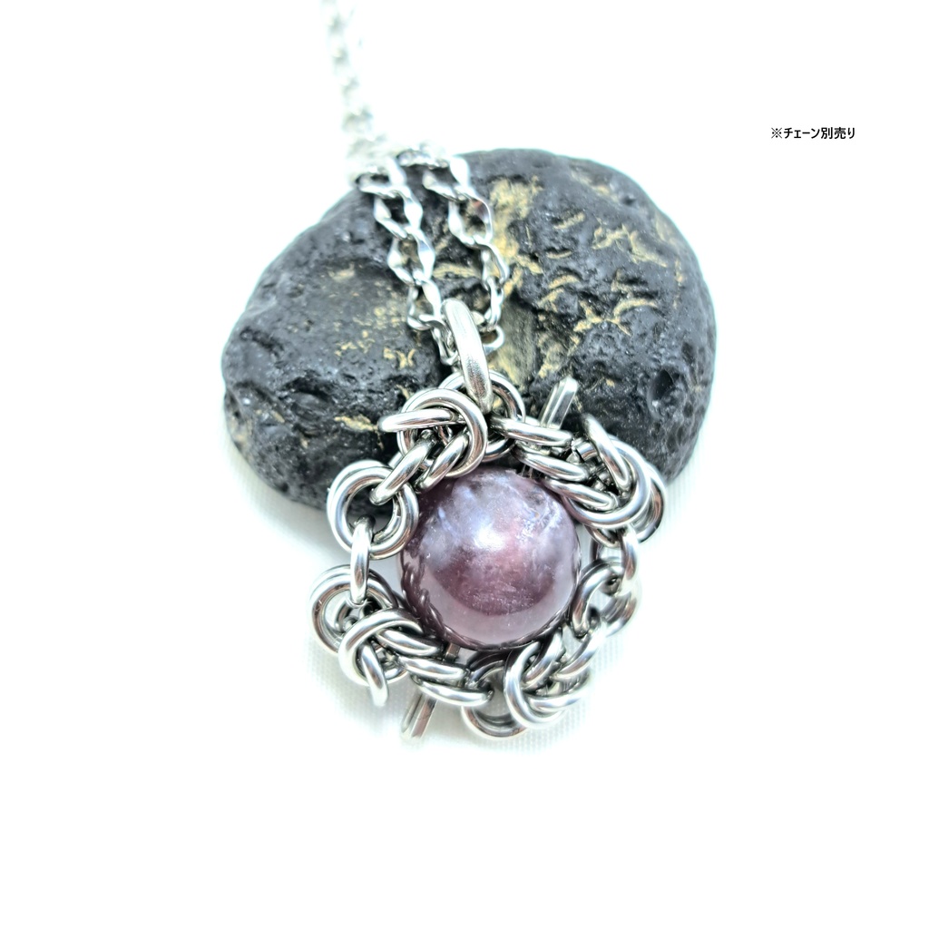 ラベンダーパープルにきららの煌めき! レピドライト ペンダントトップ