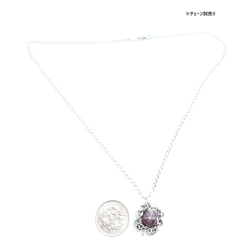 ラベンダーパープルにきららの煌めき! レピドライト ペンダントトップ