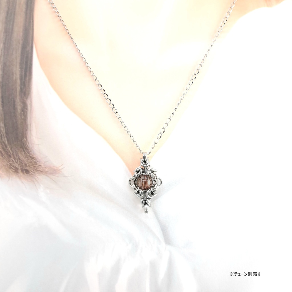 ブロンズルチル クォーツ ペンダントトップ