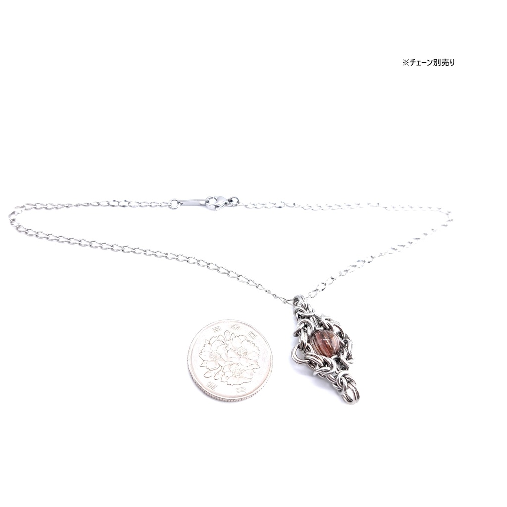 ブロンズルチル クォーツ ペンダントトップ