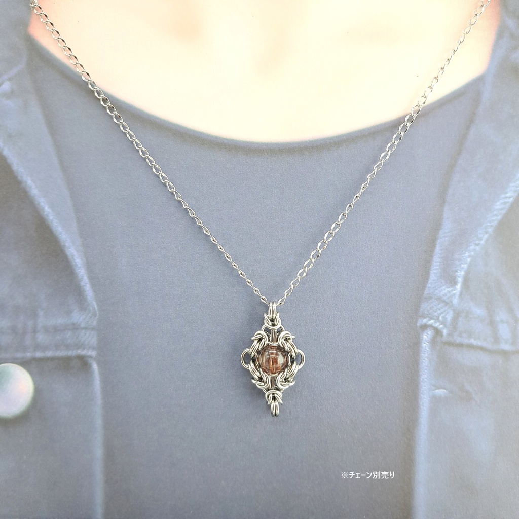 ブロンズルチル クォーツ ペンダントトップ