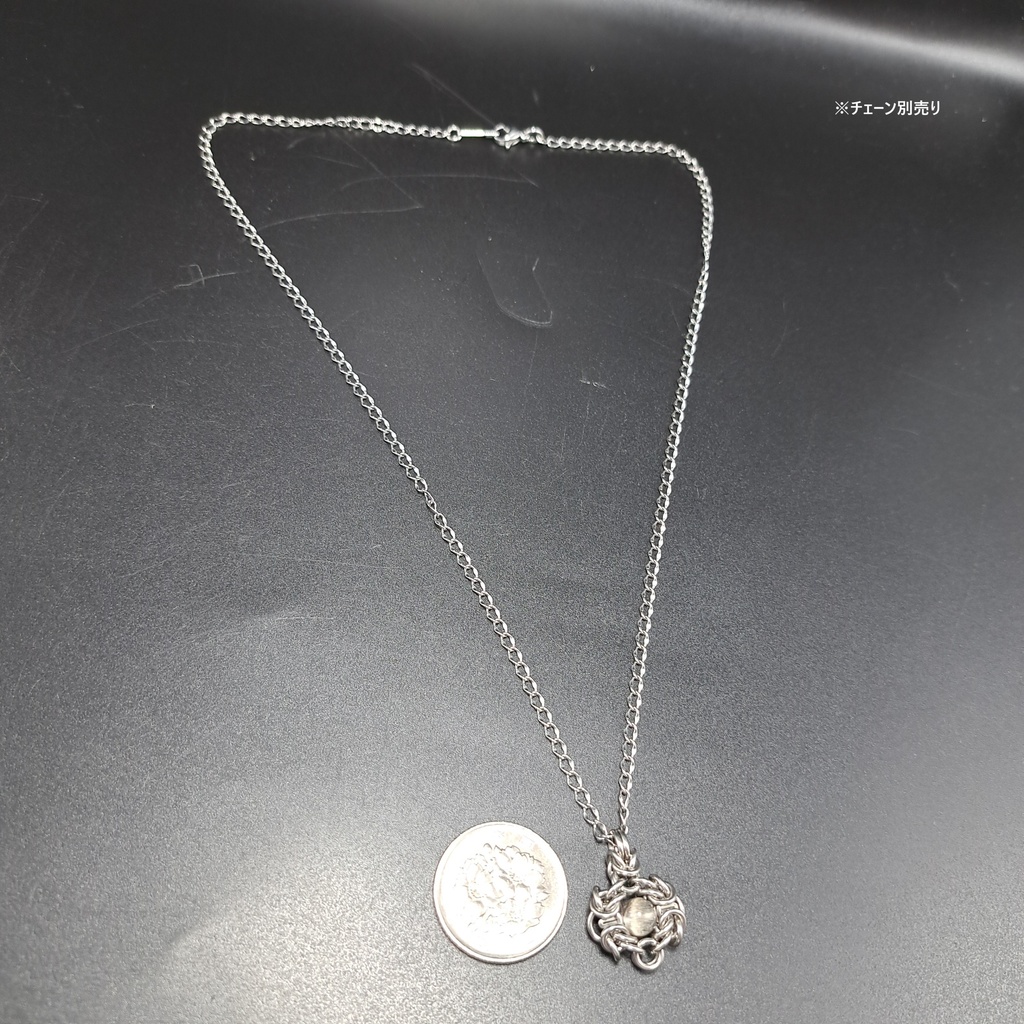 重厚がある輝き! プラチナルチルクォーツ ペンダントトップ