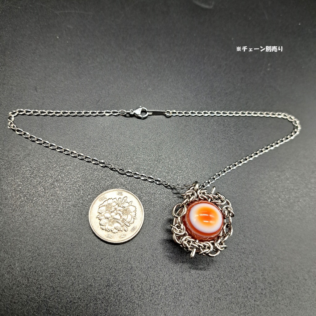 赤 天眼石 ペンダントトップ